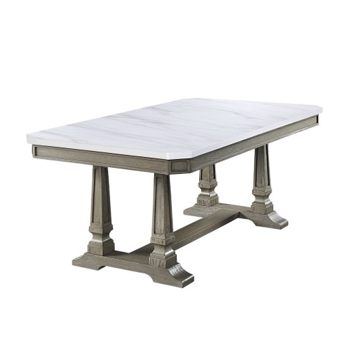 Zumala - Dining Table - Marble Top & Weathered Oak