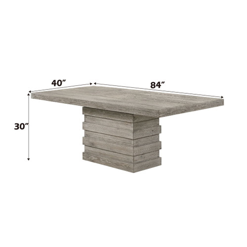 Faustine - Dining Table - Salvaged Light Oak