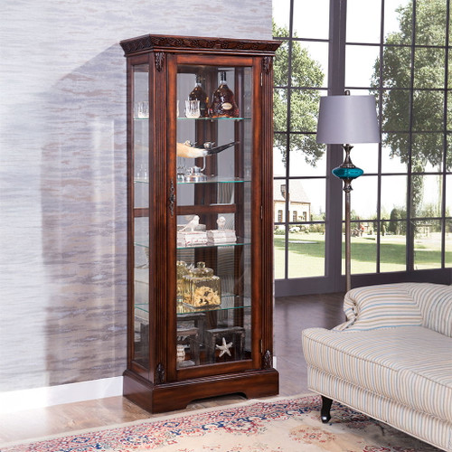 Addy - Curio Cabinet - Cherry Addy - Curio Cabinet - Cherry