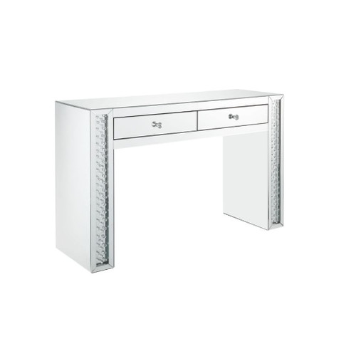 Nysa - Vanity Desk - Mirrored & Faux Crystals Nysa - Vanity Desk - Mirrored & Faux Crystals
