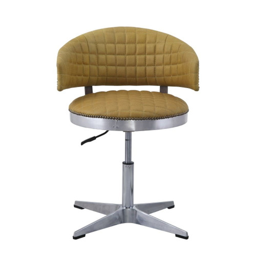 Brancaster - Chair - Turmeric Top Grain Leather & Chrome