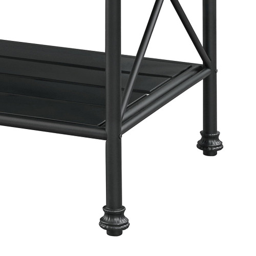 Brahm - Kitchen Island - White Marble Top & Gray