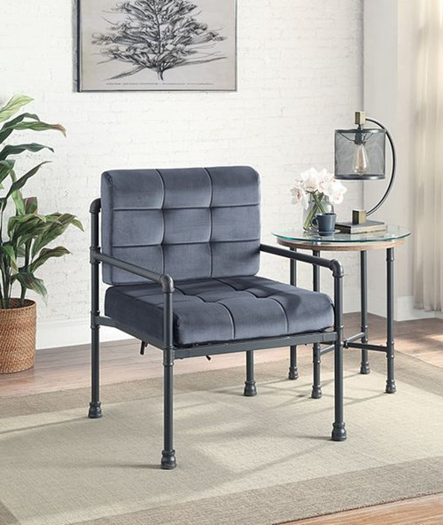 Brantley - Accent Chair - Gray Velvet & Sandy Gray Brantley - Accent Chair - Gray Velvet & Sandy Gray