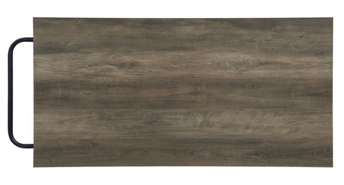 Lona - Kitchen Island - Rustic Oak & Black Finish