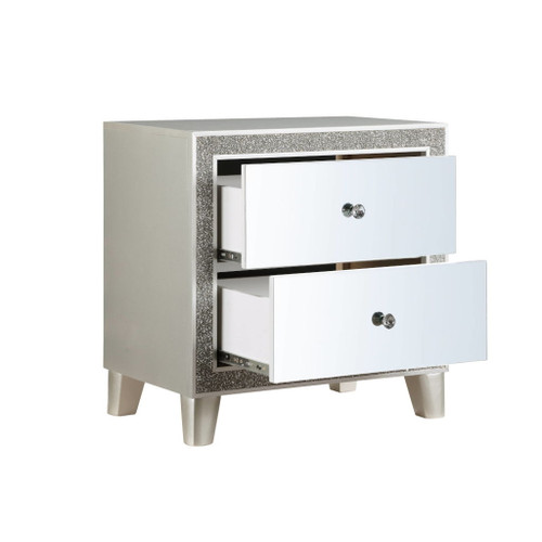 Sliverfluff - Nightstand - Mirrored & Champagne