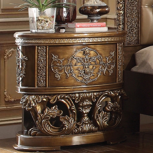 Constantine - Nightstand - Brown & Gold Constantine - Nightstand - Brown & Gold