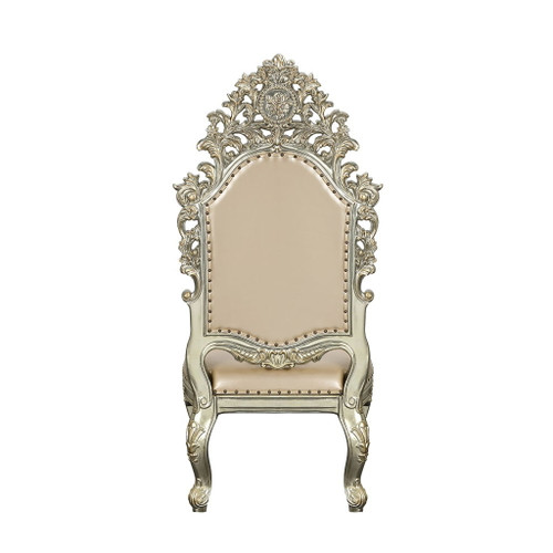 Sorina - Side Chair (Set of 2) - Synthetic Leather & Antique Gold