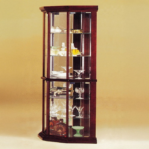 Huxley - Curio Cabinet (Corner) - Cherry Huxley - Curio Cabinet (Corner) - Cherry