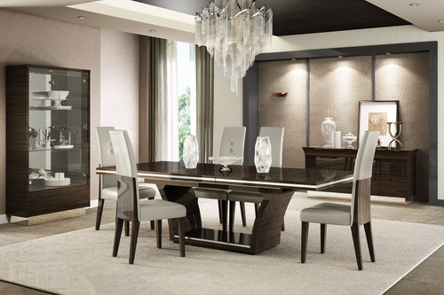 D832 - Dining Table And 6 Chair Set - Wenge