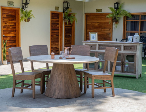 Sahara - Round Dining Table - White