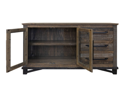 Loft Brown - 60” Buffet With 3 Drawer / 2 Doors - Two Tone Gray / Brown
