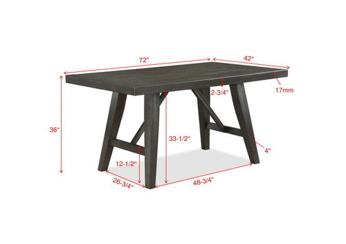 Rufus - Counter Height Table - Gray