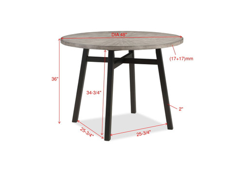 Mathis - Counter Height Table - Black / Gray