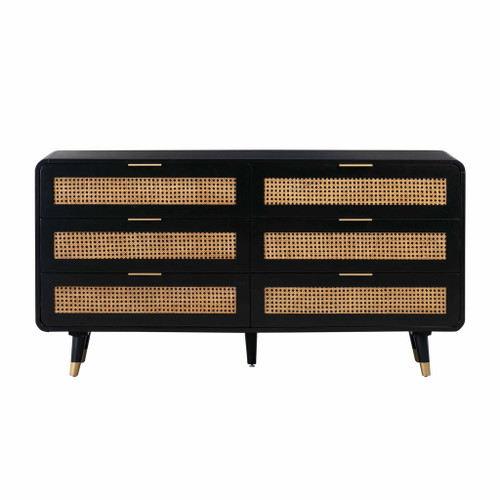 Christine - 6 Drawer Dresser - Black Christine - 6 Drawer Dresser - Black
