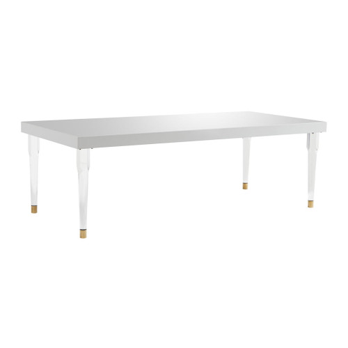 Tabby - Glossy Lacquer Dining Table - Light Gray