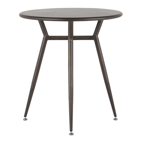 Clara - Round Dinette Table - Antique Metal