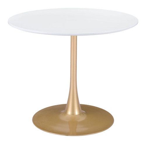 Opus - Dining Table - White / Gold