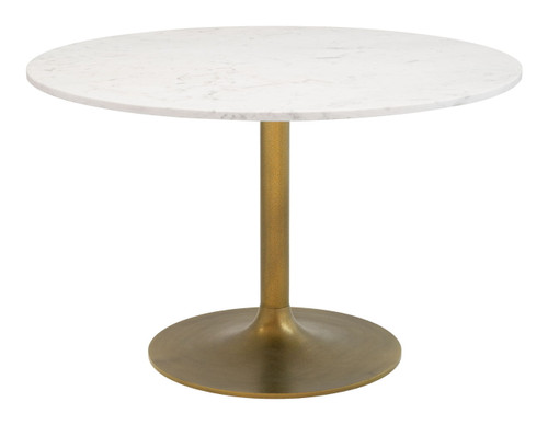 Ithaca - Dining Table - White / Gold