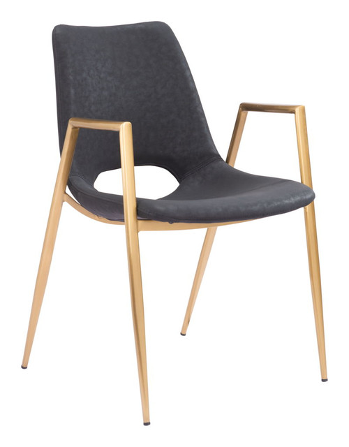 Desi - Dining Chair With Gold Legs (Set of 2)