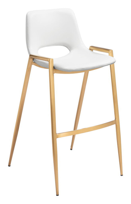 Desi - Barstool Chair With Gold Base (Set of 2)