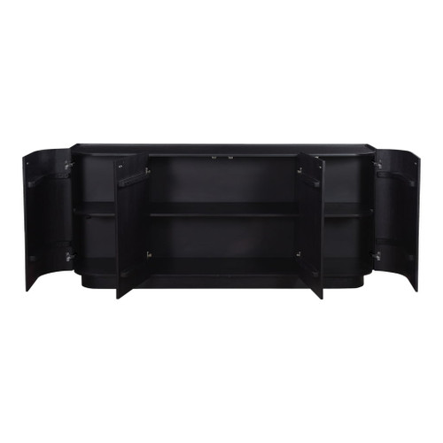 Povera - 4 Door Sideboard - Black