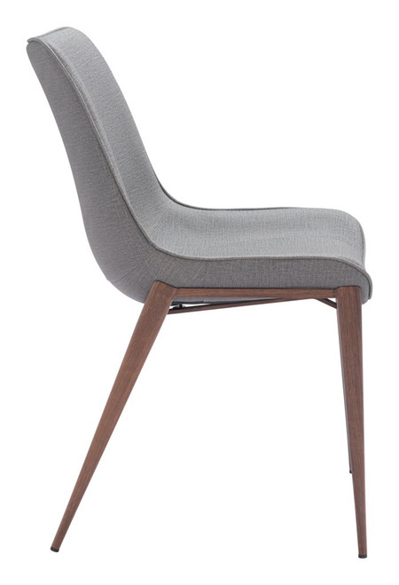 Magnus - Dining Chair (Set of 2) - Slate Gray & Walnut