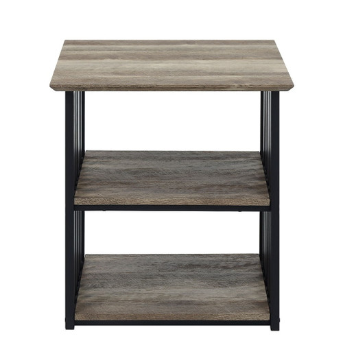 Zudora - Nightstand - Antique Oak & Black