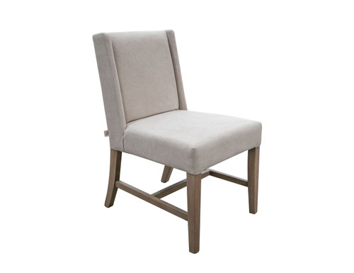 Natural Parota - Upholstered Chair - Cream