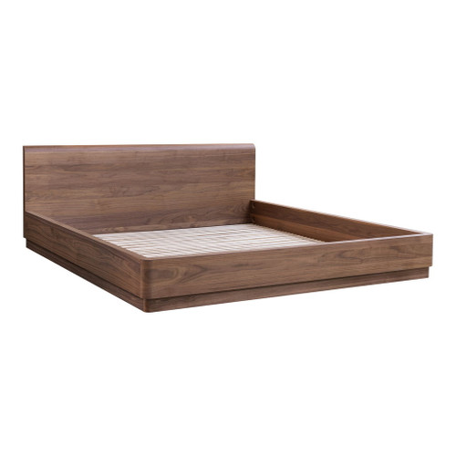 Round Off - King Bed - Natural Walnut