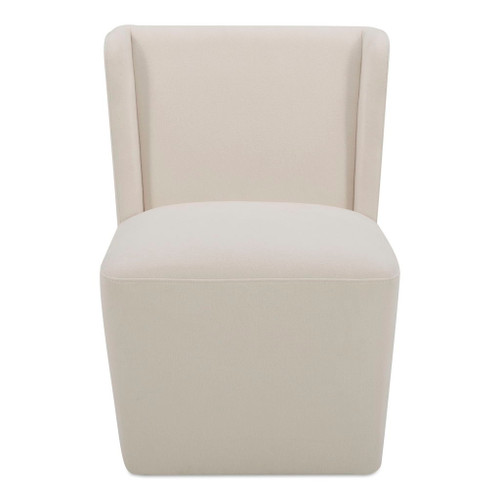 Cormac - Rolling Dining Chair Performance Fabric - Capri Ivory