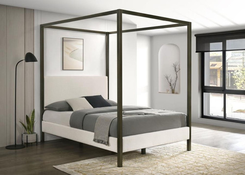 Monroe - Upholstered Canopy Platform Bed