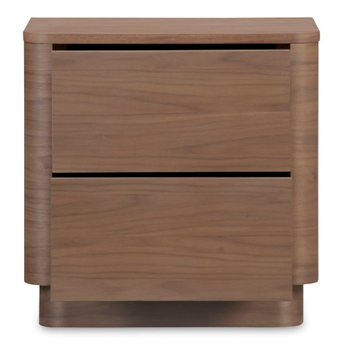 Round - Off Tall Nightstand - Dark Brown