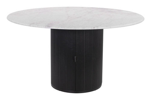 Izola - Dining Table - White / Black