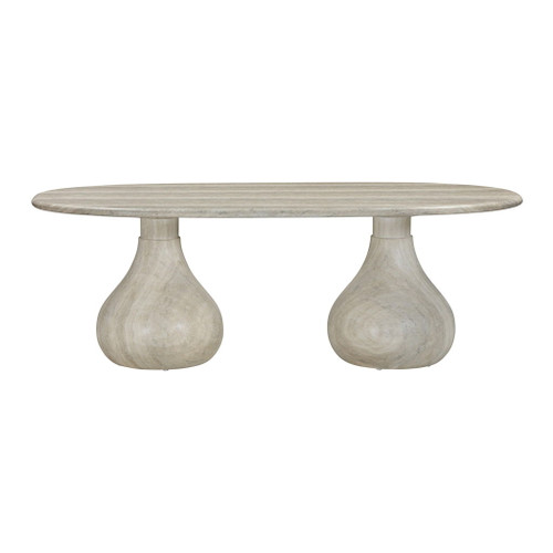 Smooch - Indoor / Outdoor Pedestal Dining Table - Travertine