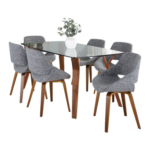 Folia - Fabrico 7 Piece Dining Set - Gray