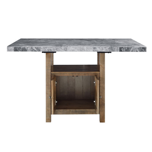 Grayson - Gray Marble Counter Table - Dark Gray