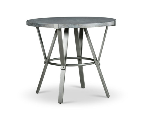 Portland - 3 Piece Dining Set With Round Counter Table - Pearl Silver