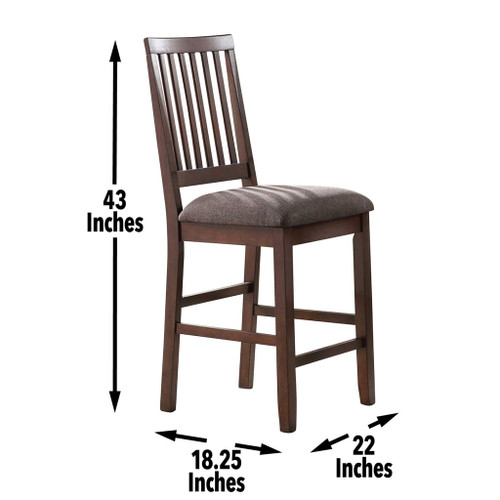 Yorktown - Counter Chair (Set of 2) - Dark Brown
