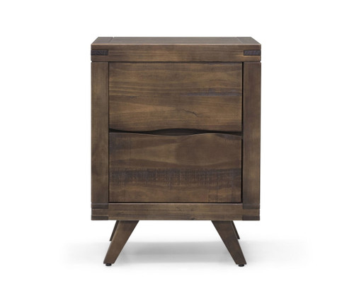 Pasco - Nightstand With Glides - Dark Brown