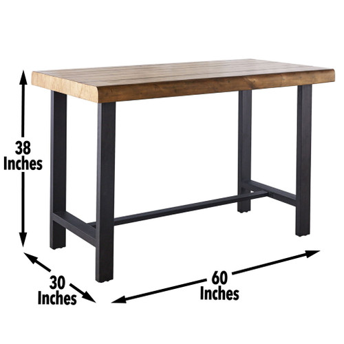 Landon - Counter Table - Dark Brown