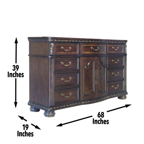 Monte Carlo - Dresser And Mirror - Dark Brown