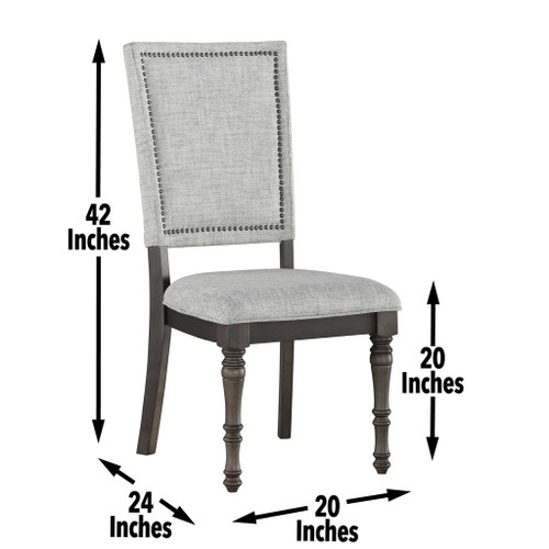 Linnett - Upholstered Back Chair (Set of 2) - Dark Brown