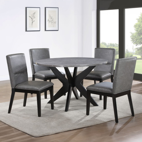 Amy - 5 Piece Dining Set - Gray