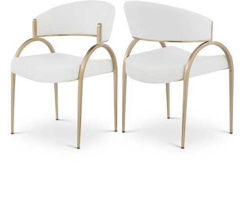 Privet - Dining Chair (Set of 2) - Cream - Fabric