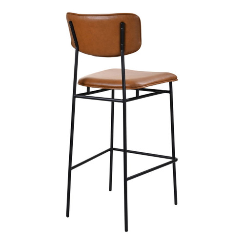 Sailor - Bar Stool - Dark Brown - Leather