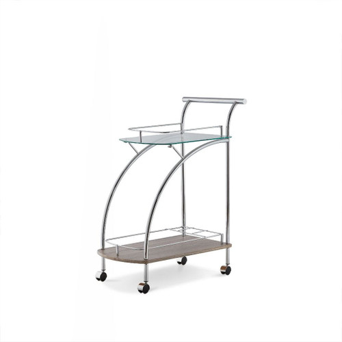Badin - Serving Cart - Chrome & Clear Glass Badin - Serving Cart - Chrome & Clear Glass