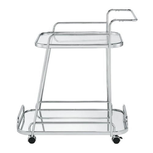 Aegis - Serving Cart - Clear Glass & Chrome
