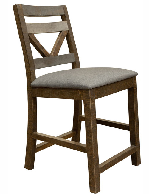Loft Brown - 24” Barstool - Two Tone Gray / Brown