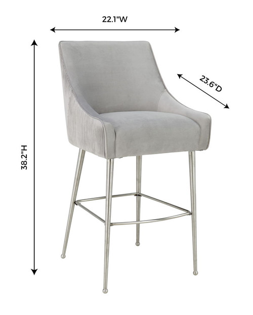 Beatrix - Pleated Velvet Stool