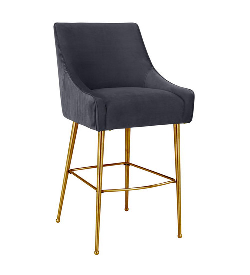 Beatrix - Pleated Velvet Stool